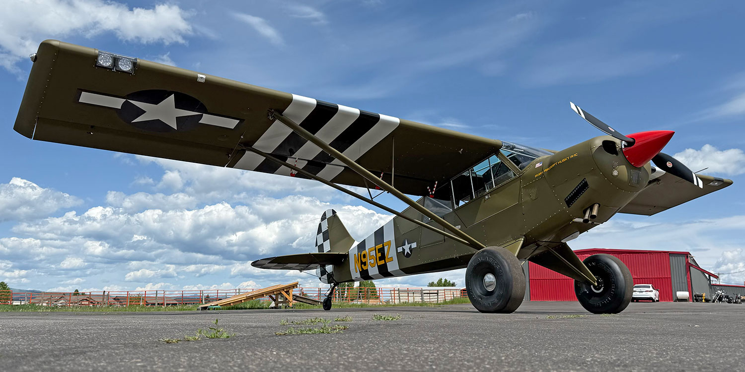 200 HP STOL Husky Aircraft with Military Paint Scheme